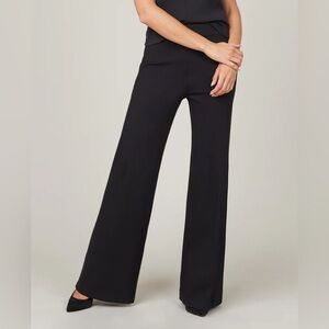 SPANX Black Wide Leg Pants Elegant Tailored Fit